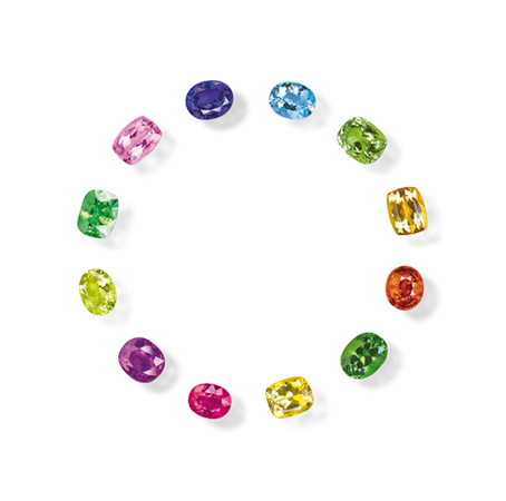MULTICOLOR GEMSTONE SET